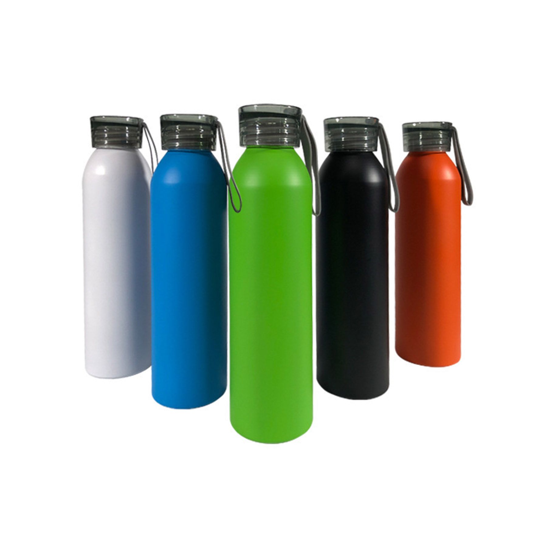 The Sleek 22 oz. Aluminum Water Bottle with Silicone Strap - Screenprinted
